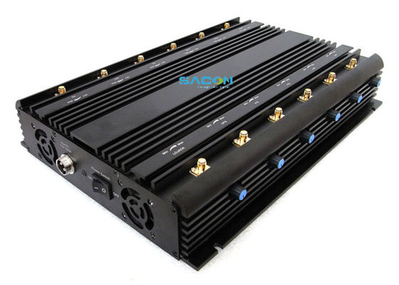 Bộ chặn tín hiệu không dây 30W 12 kênh có thiết kế bộ chuyển đổi ô tô để chặn điện thoại di động trong nhà tù