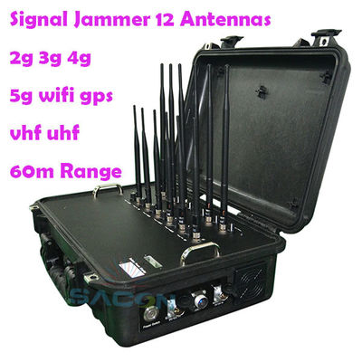 56W 12 ăng-ten 868MHz 5G Blockers Jammer Signal để chặn đa tần số
