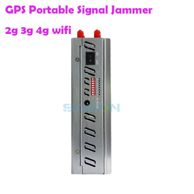 8000mAH 8 ăng-ten Máy nhiễu tín hiệu GPS cầm tay Máy nhiễu tín hiệu 2G 3G 4G