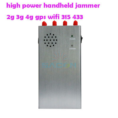 8000mAH 8 ăng-ten Máy nhiễu tín hiệu GPS cầm tay Máy nhiễu tín hiệu 2G 3G 4G