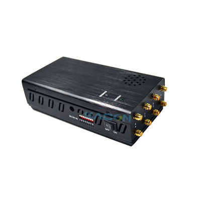 Máy nhiễu tín hiệu di động 8 băng tần di động với pin 8000mAh và chuyển đổi đệm điều chỉnh cho 2G 3G 4G GPS chặn WiFi