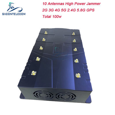 10 ăng-ten 100w 80m GPS Desktop Jammer WiFi 2G 3G 4G 5G