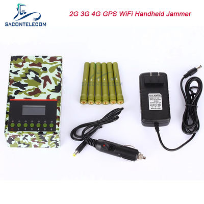 6 Kênh Bán Kính 20m Máy Chặn Tín Hiệu Di Động với Pin 4000mAH Chặn 2G 3G 4G GPS WiFi