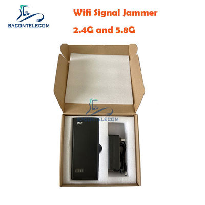 5200mAH 3W Bức chặn tín hiệu WiFi cầm tay với 2.4G 5.2G 5.8G Bức chặn tần số và Bộ điều hợp điện xe hơi
