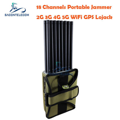 18 Bands Portable Signal Jammer với pin 12000mAh để chặn giao tiếp an toàn
