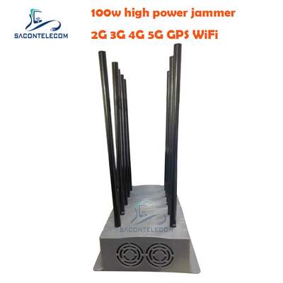 DCS 100w High Power Signal Jammer Blocker 10 kênh VHF UHF Jammer