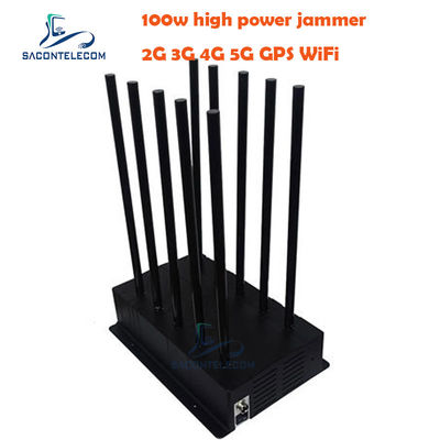 Thiết bị gây nhiễu tín hiệu 5G công suất cao 100W, 10 băng tần, bán kính 40m, sử dụng trong nhà