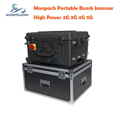 75W Điện năng xuất 120m Phân tích gây nhiễu DC24V Cung cấp điện IED RF Manpack Jammer cho lực lượng an ninh
