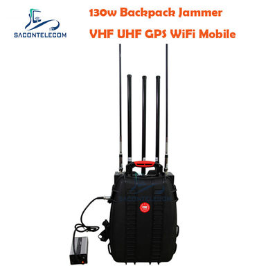 5 kênh VHF UHF Manpack Jammer với khoảng cách 120m và pin tích hợp để chặn tín hiệu di động