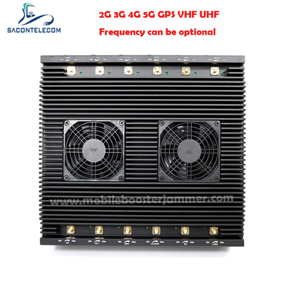Trong nhà 2.4G 5.8G Bluetooth Wi-Fi Signal Jammer 12 ăng-ten 80w DCS PCS