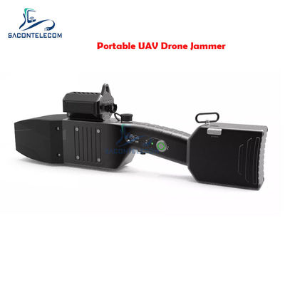80wh UAV Drone Signal Jammer Cưỡng hạ 1.3km IP66 2.4Ghz 5.8Ghz