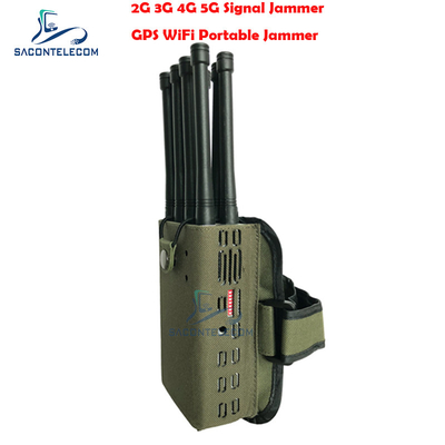 8w 8 ăng-ten nhà tù điện thoại di động Jammers bán kính 30m cho GPS Wifi 2G 3G 4G 5G