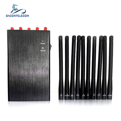 Máy phát tín hiệu di động 10W, bán kính 20m, 10 kênh, chặn WiFi, GPS, 2G, 3G, 4G, 5G