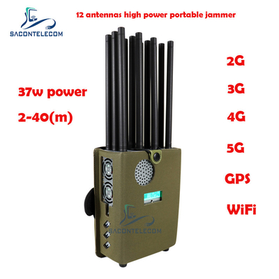 Máy cầm tay 2.4g 5.8g Điện thoại di động Signal Jammer 12 kênh GSM CDMA