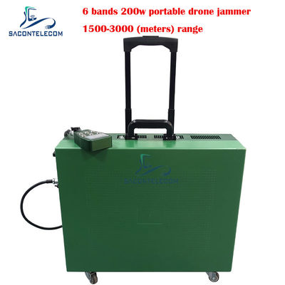 Loại trailer Drone Signal Jammer 200w Lượng cao 3km Khoảng cách cho DJI