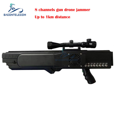 8 kênh chống lại tín hiệu máy bay không người lái Jammer súng chặn đến 1km tích hợp trong pin
