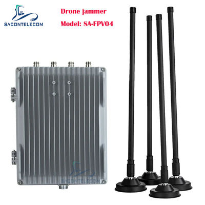 4 kênh 200w mạnh mẽ Drone Signal Jammer Xe gắn FPV Drone Jammer