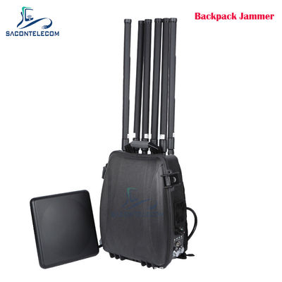 6 kênh 300w Lực lượng mạnh Backpack Drone Signal Jammer 433 900mhz GPS 2.4G 5.8G