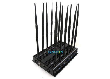 30W mạnh mẽ không dây nhà tù điện thoại di động Jammers 12 ăng-ten Block 315Mhz 433Mhz