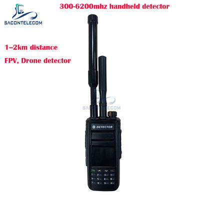 Máy dò máy bay FPV di động 300-6200MHz với phạm vi phát hiện 1-2Km