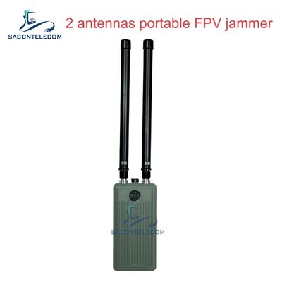 Máy gây nhiễu chống máy bay không người lái cầm tay 2 băng tần với công suất đầu ra 60W và pin 32000Mah
