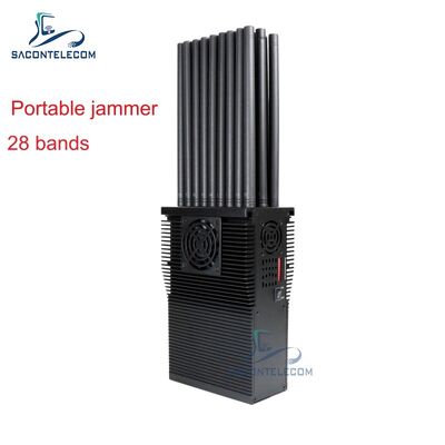 Bộ gây nhiễu tín hiệu di động 28 kênh 28W với 27 ăng-ten để chặn tín hiệu không dây toàn dải