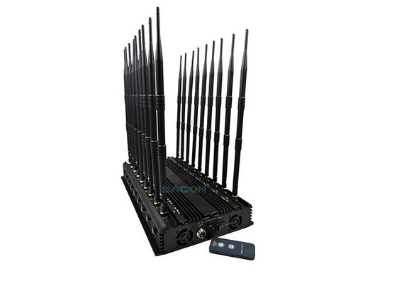 42 Watt High Power Prison Cell Phone Jammer 18 kênh chặn 2G 3G 4G 5G 2.4G