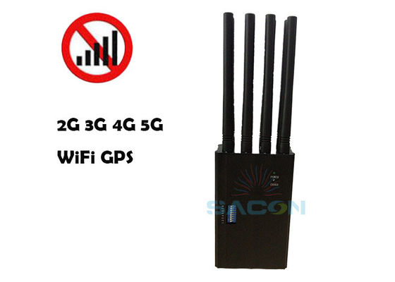 8 ăng-ten 20m Range 4W Output Power Signal Jammer Điện thoại di động chặn Wi-Fi Jammer