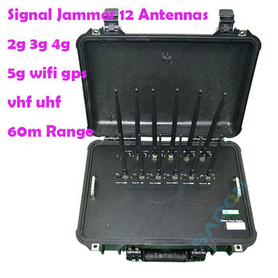56W 12 ăng-ten 868MHz 5G Blockers Jammer Signal để chặn đa tần số