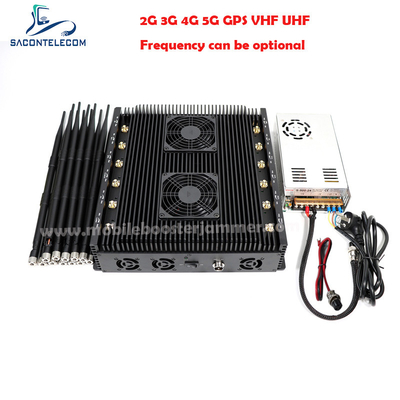 315mhz 433mhz Lora Điện thoại di động tín hiệu Jammer 12 băng tần 90w VHF LOJACK
