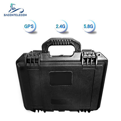 Máy gây nhiễu tín hiệu Drone dạng vali, tầm xa 1.5km, công suất 60W và ăng-ten tích hợp cho đoàn xe chống bom